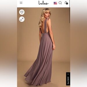 Dusty Lavender Chiffon Bridesmaid Dress